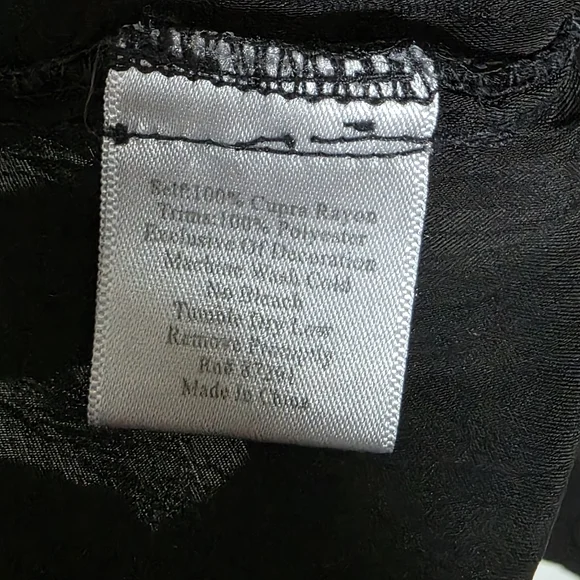 NWOT Johnny Was Black Cupro‎ Loose Boho Tunic Size Small - Picture 5 of 5